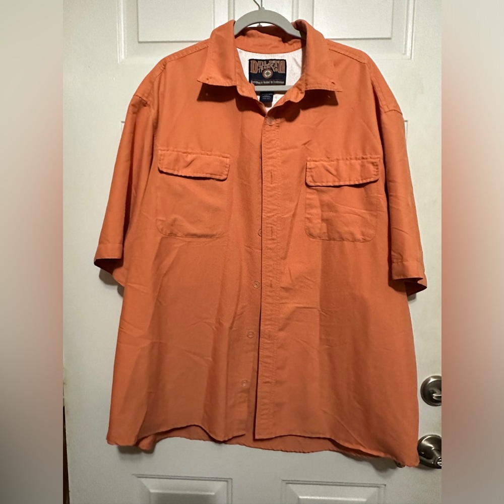 Duluth Shirt Mens 2XL Orange‎ Button Down Fishing Hiking Vented Relaxed Fit